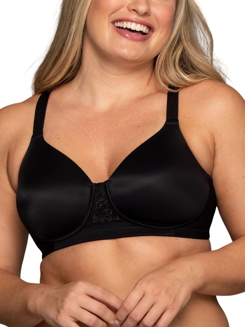 Vanity Fair womens Full Figure Beauty Back Smoothing (36c-42h) Bra, Wirefree - Black, 38C US - Image 1